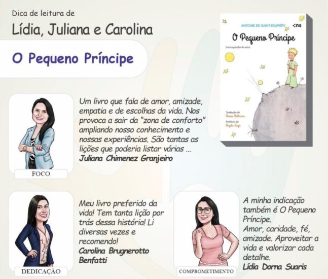 Dicas de leitura de Lídia, Juliana e Carolina